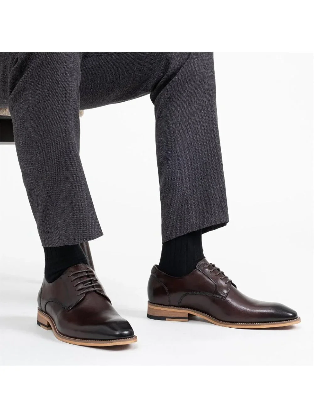 Men's Espresso Dunbar Wingtip Lace Up Formal Oxford Leather Brogue Dress Shoes